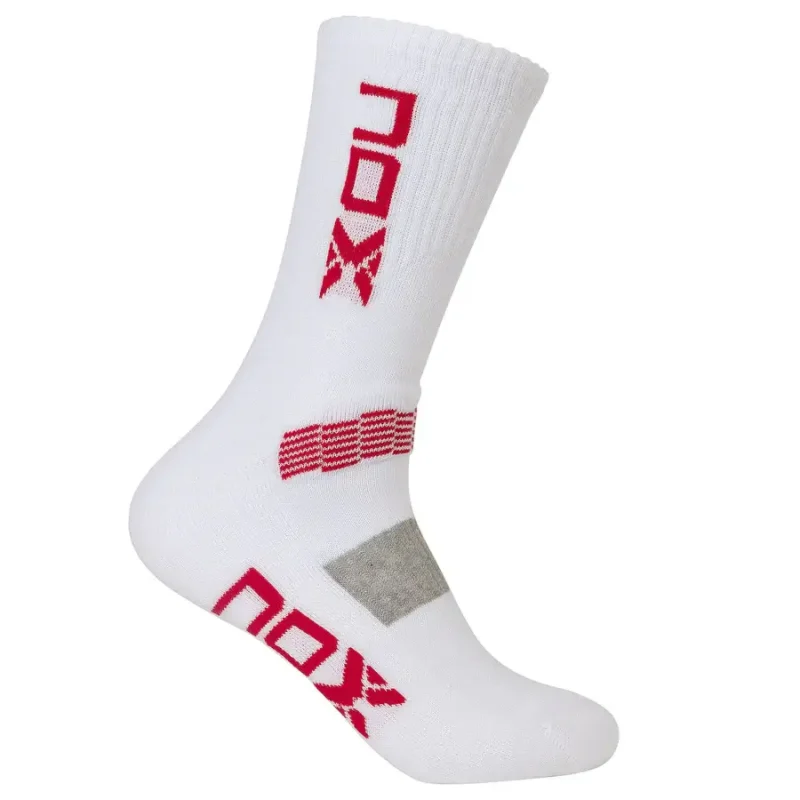 Set de Calcetines para Hombre Nox Blanco y Rojo