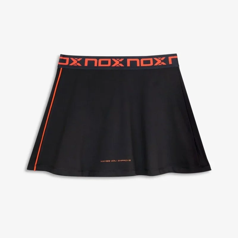 Falda para Mujer Nox Team Black, vista frontal de la prenda