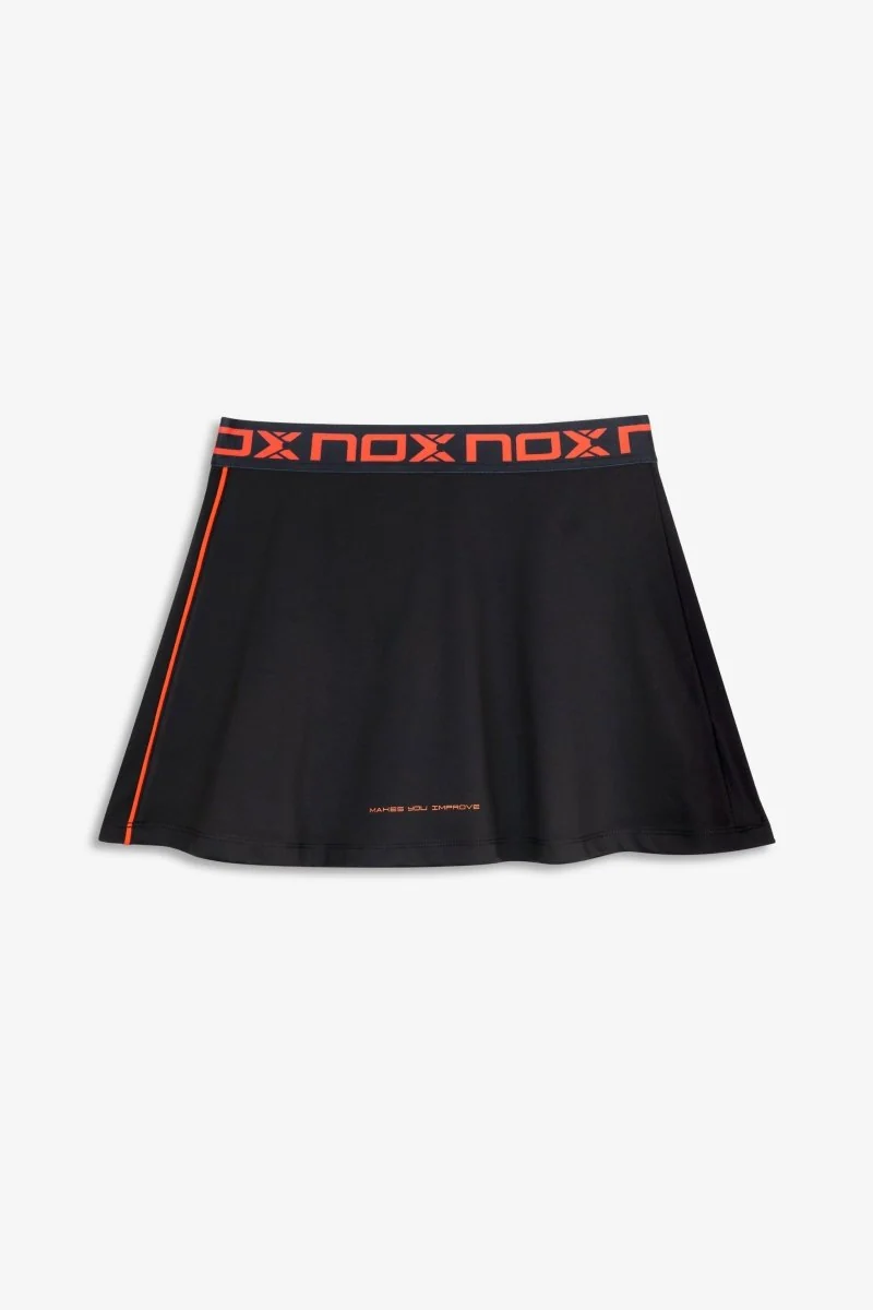 falda para mujer nox team black 1 Falda para Mujer Nox Team Black, vista frontal de la prenda