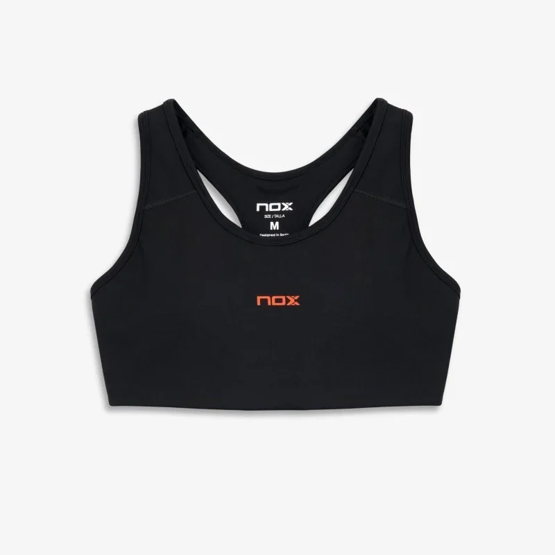 Sujetador para Mujer Nox Team Black, vista frontal de la prenda