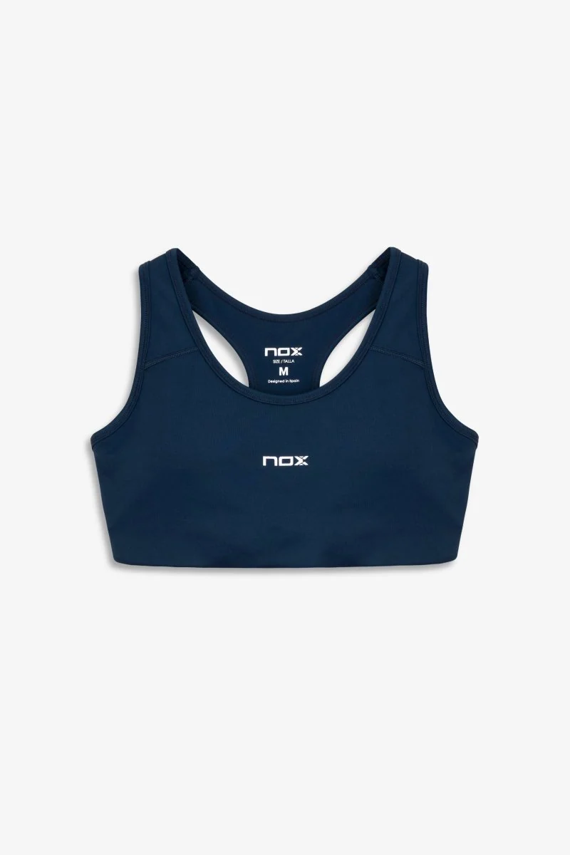 sujetador para mujer nox team navy blue 1 Sujetador para Mujer Nox Team Navy Blue, vista frontal de la prenda