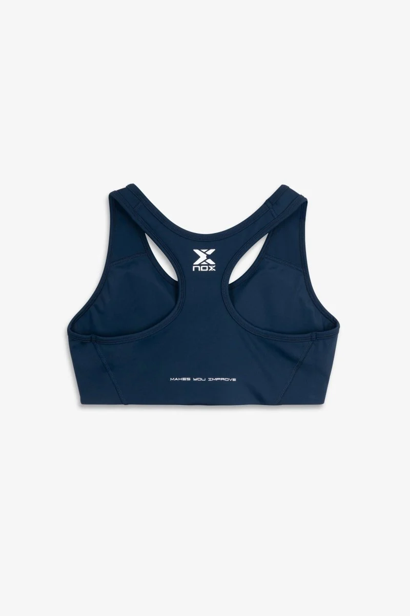 sujetador para mujer nox team navy blue 2 Sujetador para Mujer Nox Team Navy Blue, vista trasera de la prenda